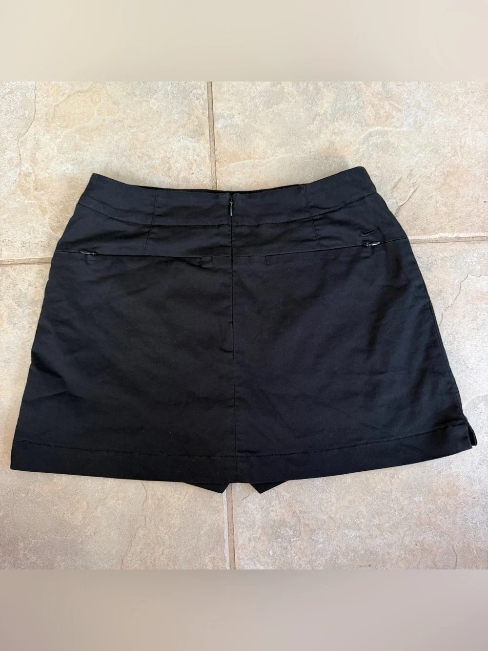 Nike Golf Skort Womens XS Black Stretch Skirt Built In Shorts Pockets